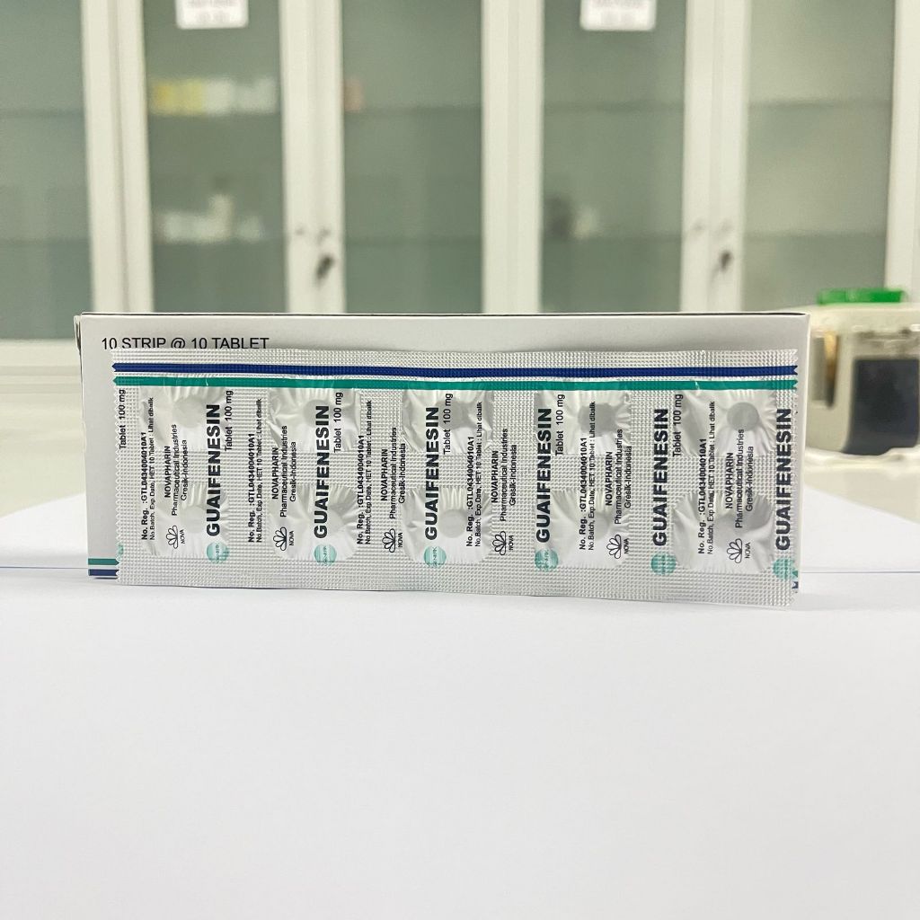 Guaifenesin / Glyceryl Guaiacolate (GG) 100 mg 10 Tablet - Obat Batuk Berdahak, Pengencer Dahak