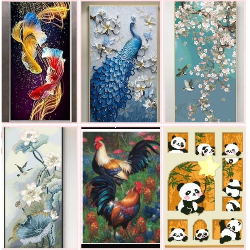 DIY PAKET KRISTIK IKAN BURUNG BUNGA AYAM MERAK