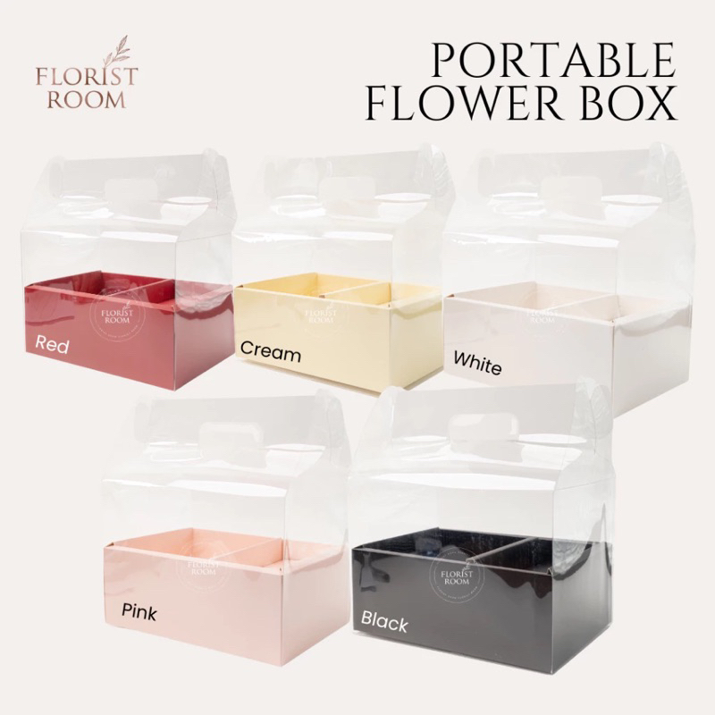 

Box Saja - Transparent Portable Flower Box - Kotak Bunga - Kue