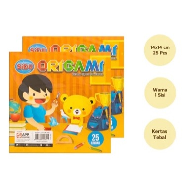 

Kertas Lipat / Origami Sidu Tanggung 14cm Isi 25 Lembar (Pack)