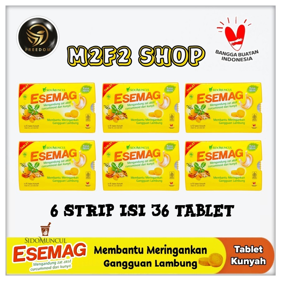 

Sido Muncul ESEMAG Tablet Kunyah Obat Sakit Maag Lambung Rasa Mint - Kemasan 6 Strip