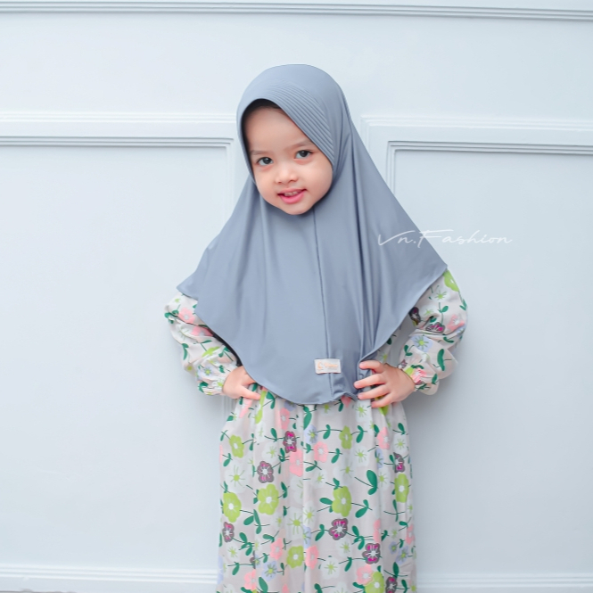LITTLE SYAKILA - GAMIS ANAK PEREMPUAN RAYON 3-8 TAHUN SET GAMIS