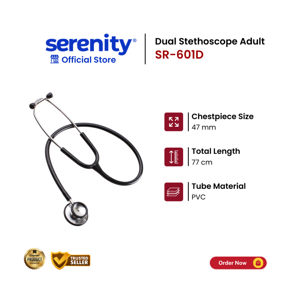 Serenity Stetoskop Dual Head SR-601D - Stethoscope Serenity Adult