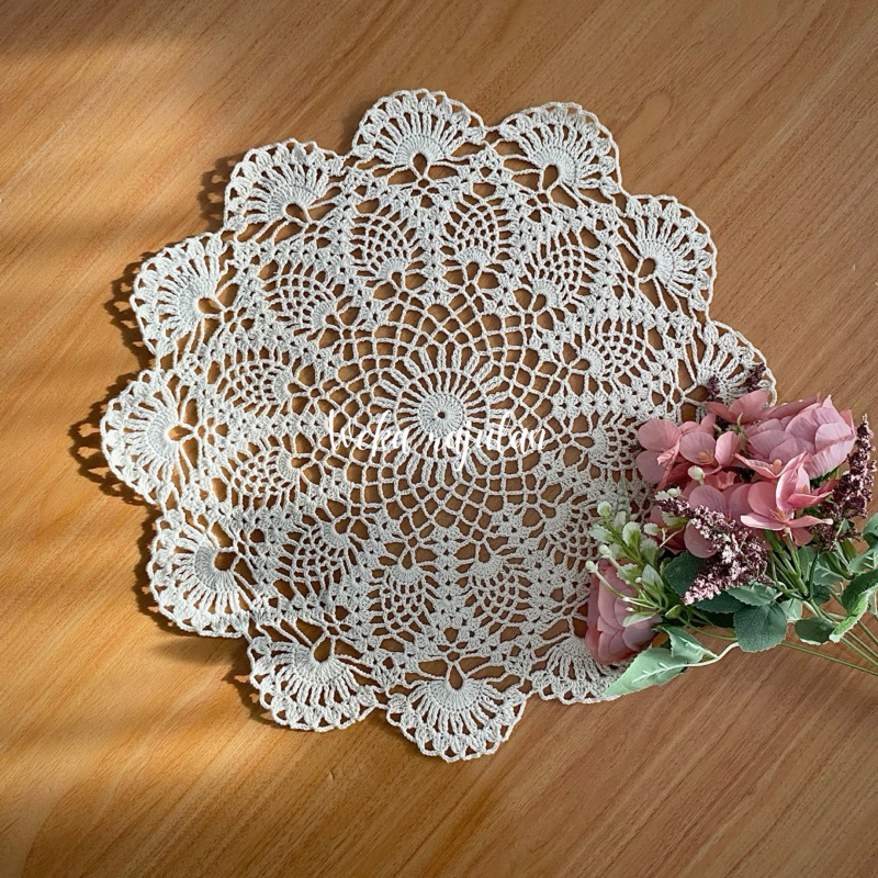 Taplak Meja Bundar Rajutan Handmade - 503