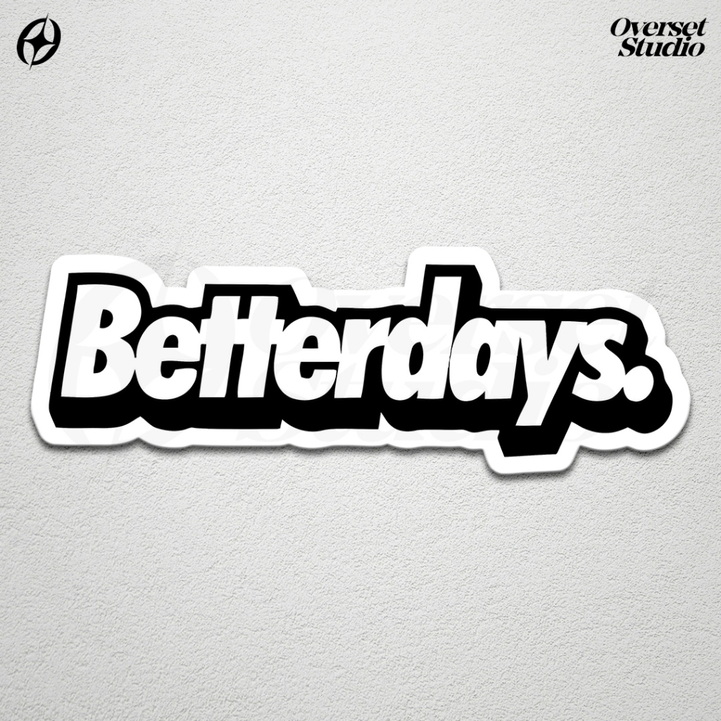 

(GRATIS ONGKIR & COD) Stiker Sticker Betterdays / Stiker Distro Brand Betterdays / Sticker Vinyl Glossy / Sticker Aesthetic / Sticker Band / Stiker Brand Lokal / Stiker Satuan / Sticker Custom / Sticker Helm / Stiker Tumbler / Stiker Anti Air