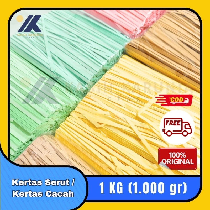 

[1 KG] SHREDDED PAPER / KERTAS CACAH / SERUT / RUMPUT / KAWUL