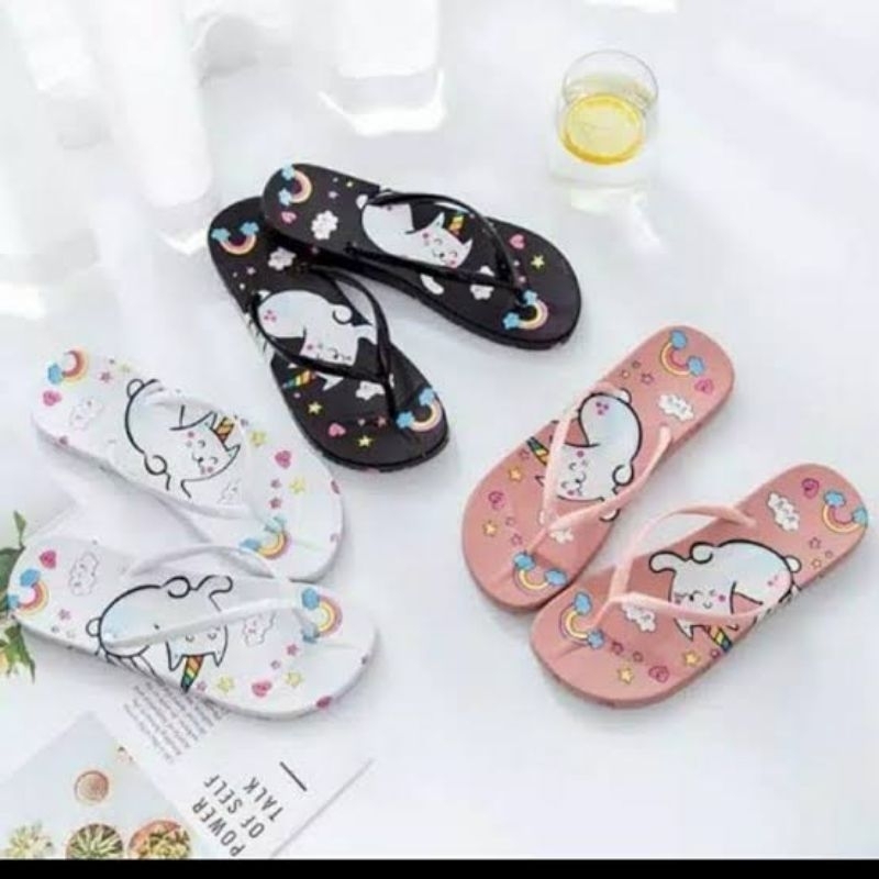 Sandal Jepit Anti Slip Karakter/Sandal Rumah/Sandal Santai