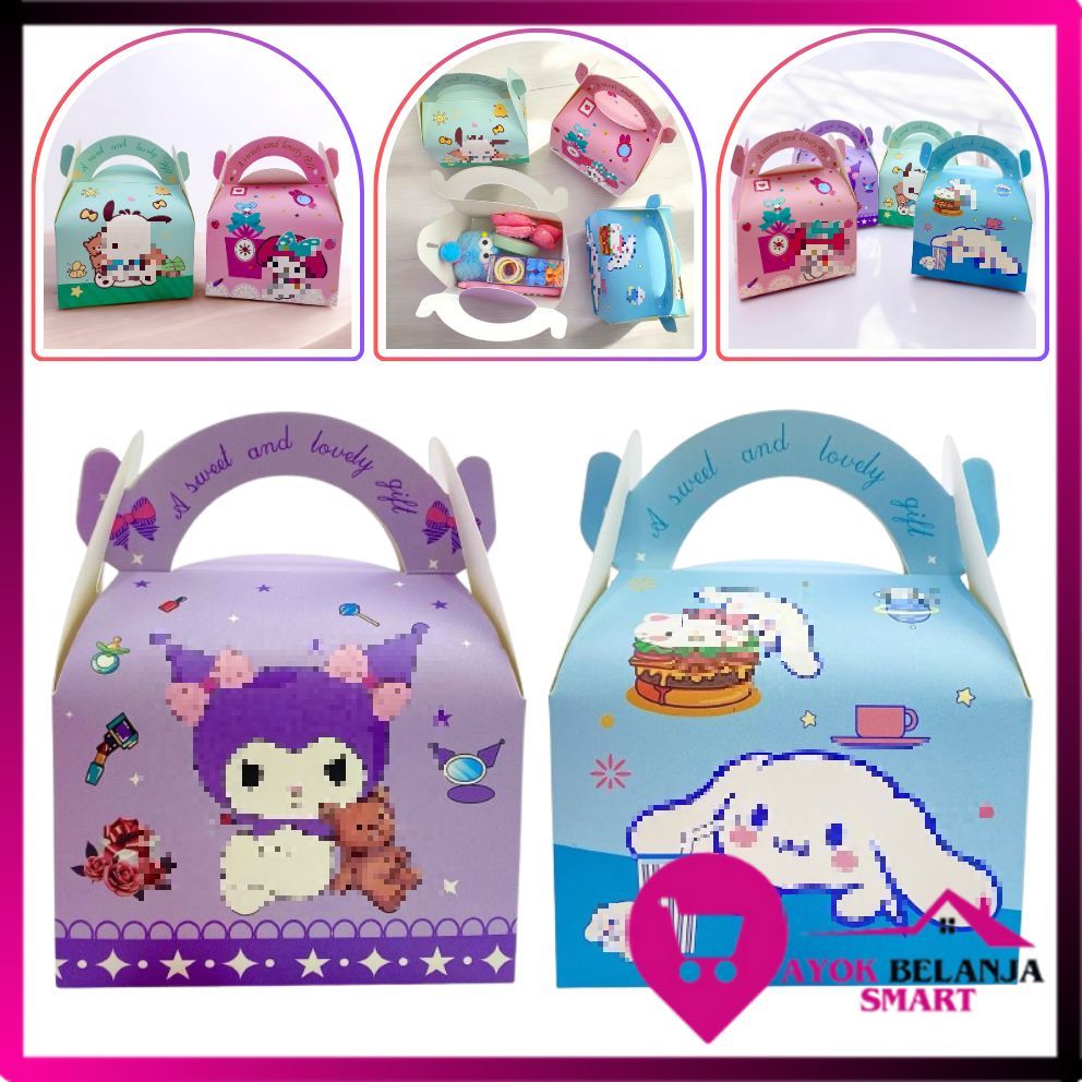

ABS Kado Ulang Tahun Hampers Mini Lucu Tas Snack Candy Anak-Anak Goodie Bag Motif Kartun Paper Bag Snack Karakter Kotak Souvenir