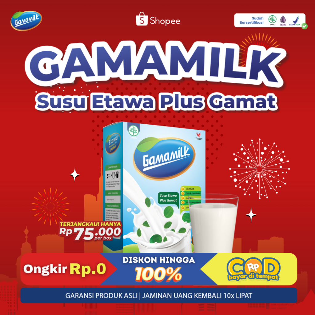 

GAMAMILK Etawa Gamat - Susu Etawa Plus Gamat - HALAL Dan BPOM