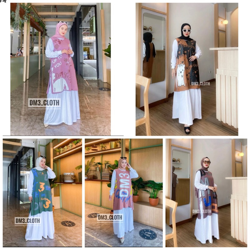 GAMIS ROMPI DM3 TERLARIS , DRESS ROMPI, GAMIS KAOS ROMPI , GAMIS LEBARAN