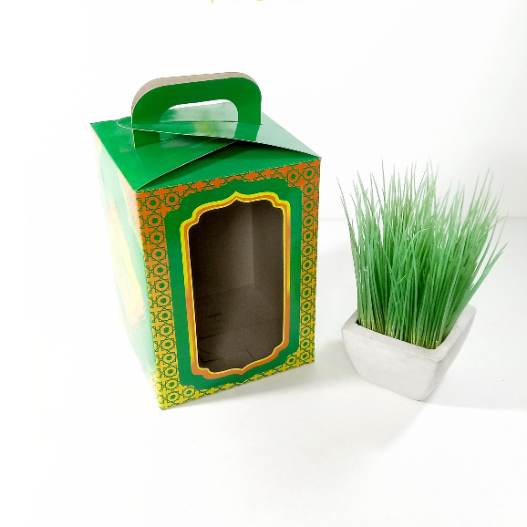 

Box Handle Idul Fitri / Gable Box Uk. (p) 15 x (l) 15 x (t) 21 cm
