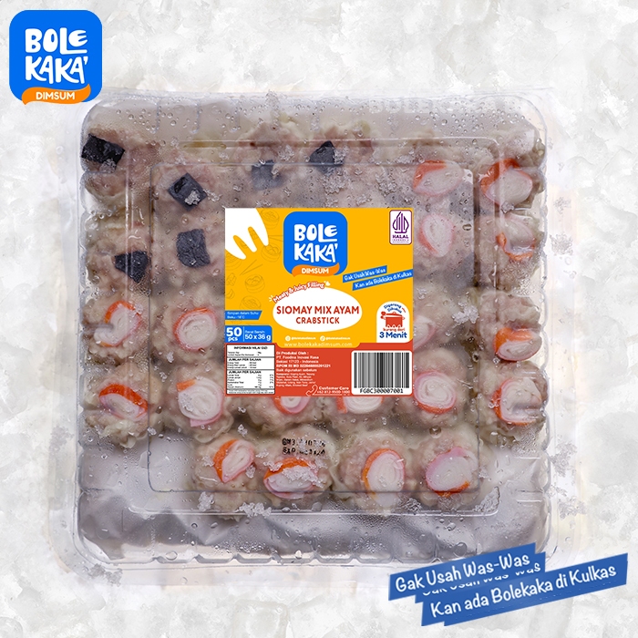 

Dimsum Mix Crabstik isi 50 pcs / Bolekaka Dimsum / Pabrik Dimsum