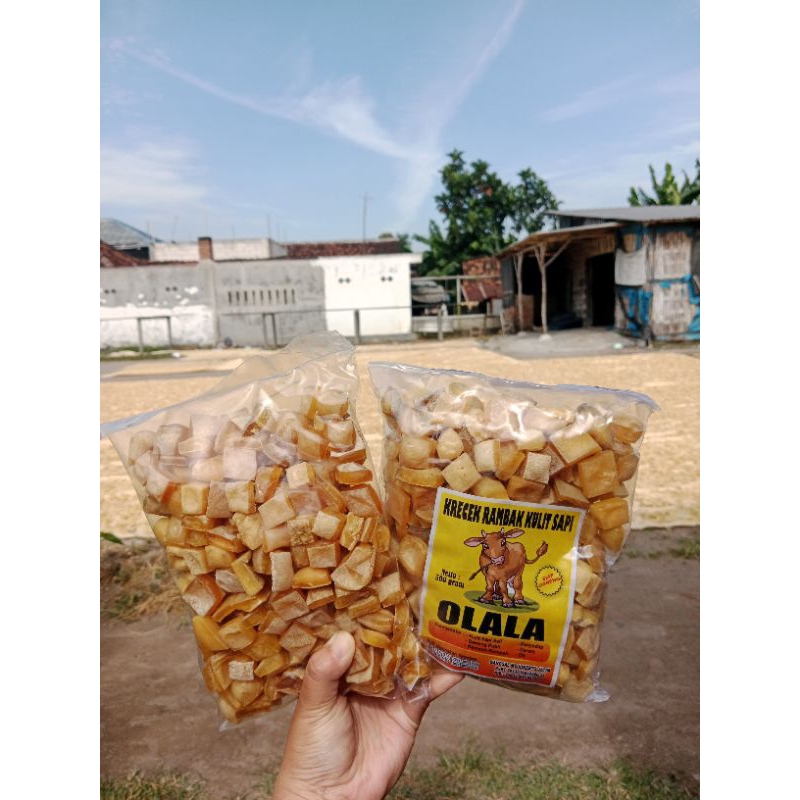 Cahayadstore Krecek Rambak Kulit Sapi/Krecek Rambak Mentah/Dorokdok/Rambak Mentah/Krupuk
