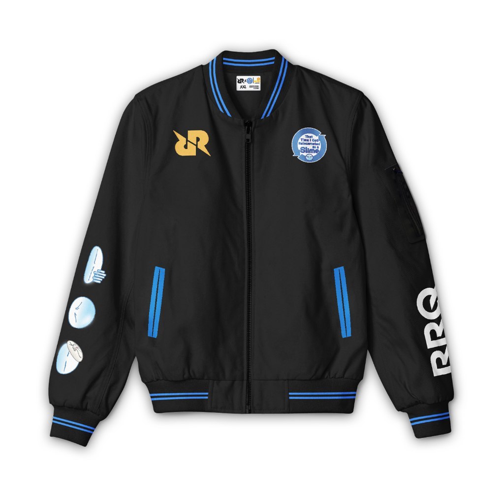 JAKET RRQ X SLIME BOMBER BLACK TERBARU TAHUN 2024 ALTEREGO ECHO ONIC EVOS OVER SIZE S M L XL 2XL 3XL