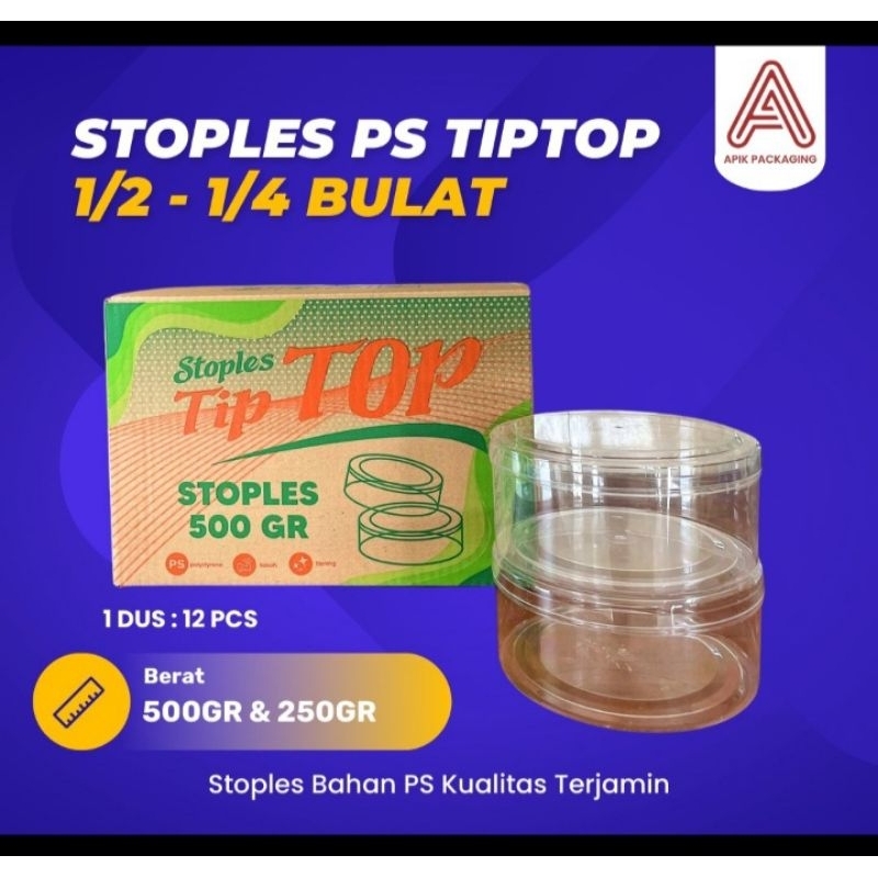 Harga Grosir Toples Plastik Makanan Kue Kering (bening) 250gram/500gram