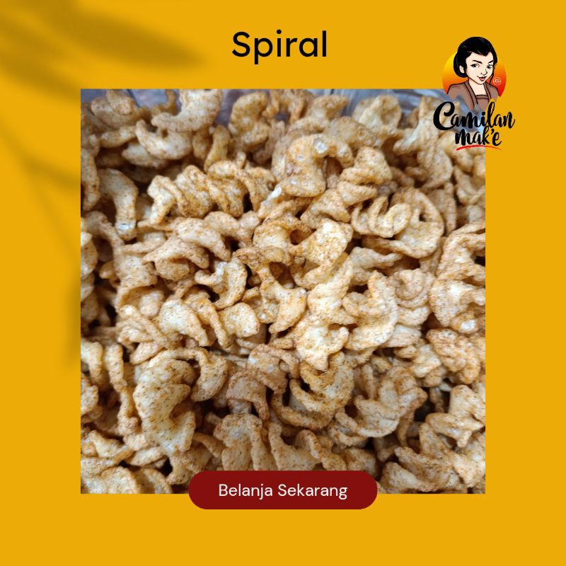 

SPIRAL KRIYUK PEDAS | CAMILAN PEDAS | SNACK KILOAN