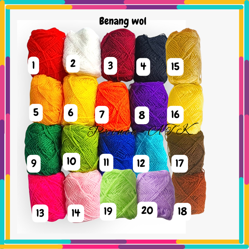 Benang Wol Benang Sulam / Siet Berbagai Warna