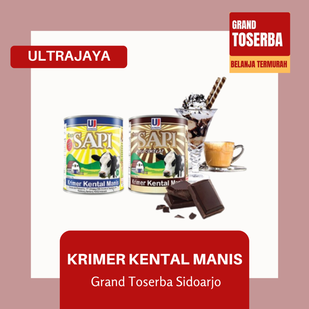

ULTRAJAYA SUSU KENTAL MANIS FULL CREAM DAN COKELAT 375G