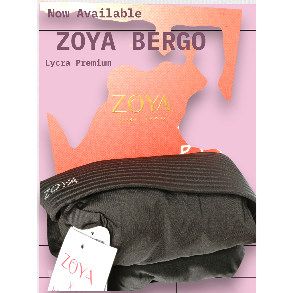Hijab Bergo Instant Menutup Dada Zoya Hitam