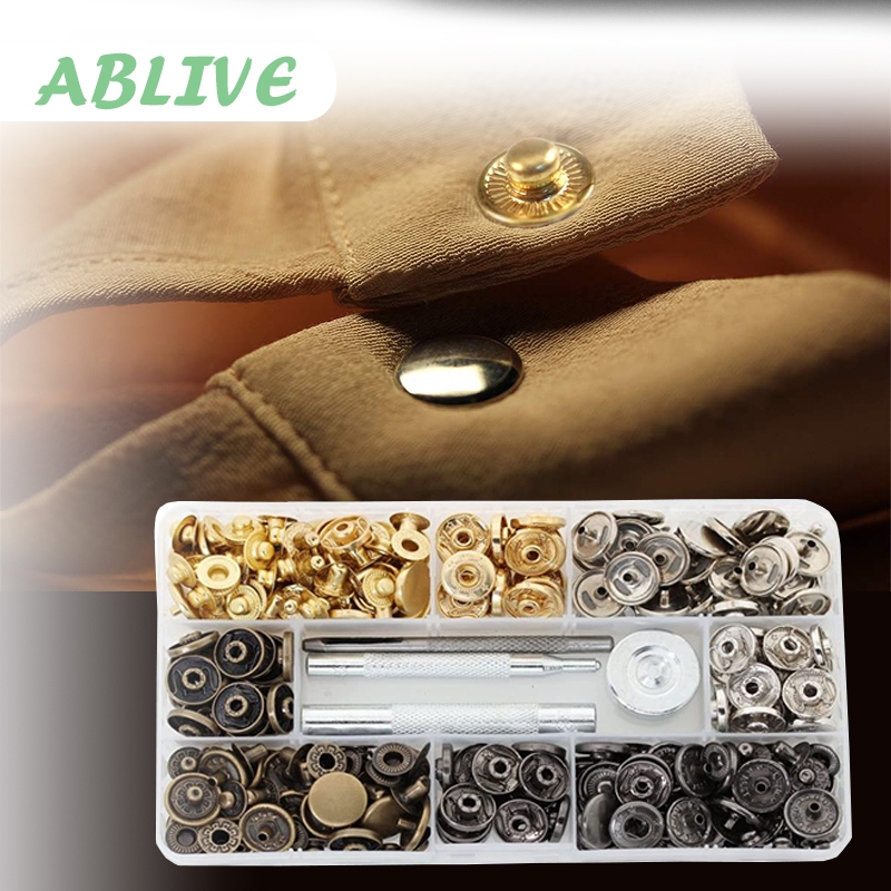 Set Pasang Kancing Jepret Alat Kancing Jepret Untuk Tas Dompet Pakaian