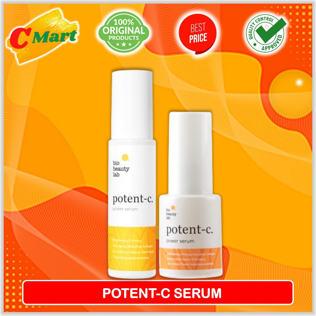 Bio Beauty Lab Potent-C Power Serum 15ml & 30ml | Serum Vitamin C Mencerahkan Wajah Skincare CMart