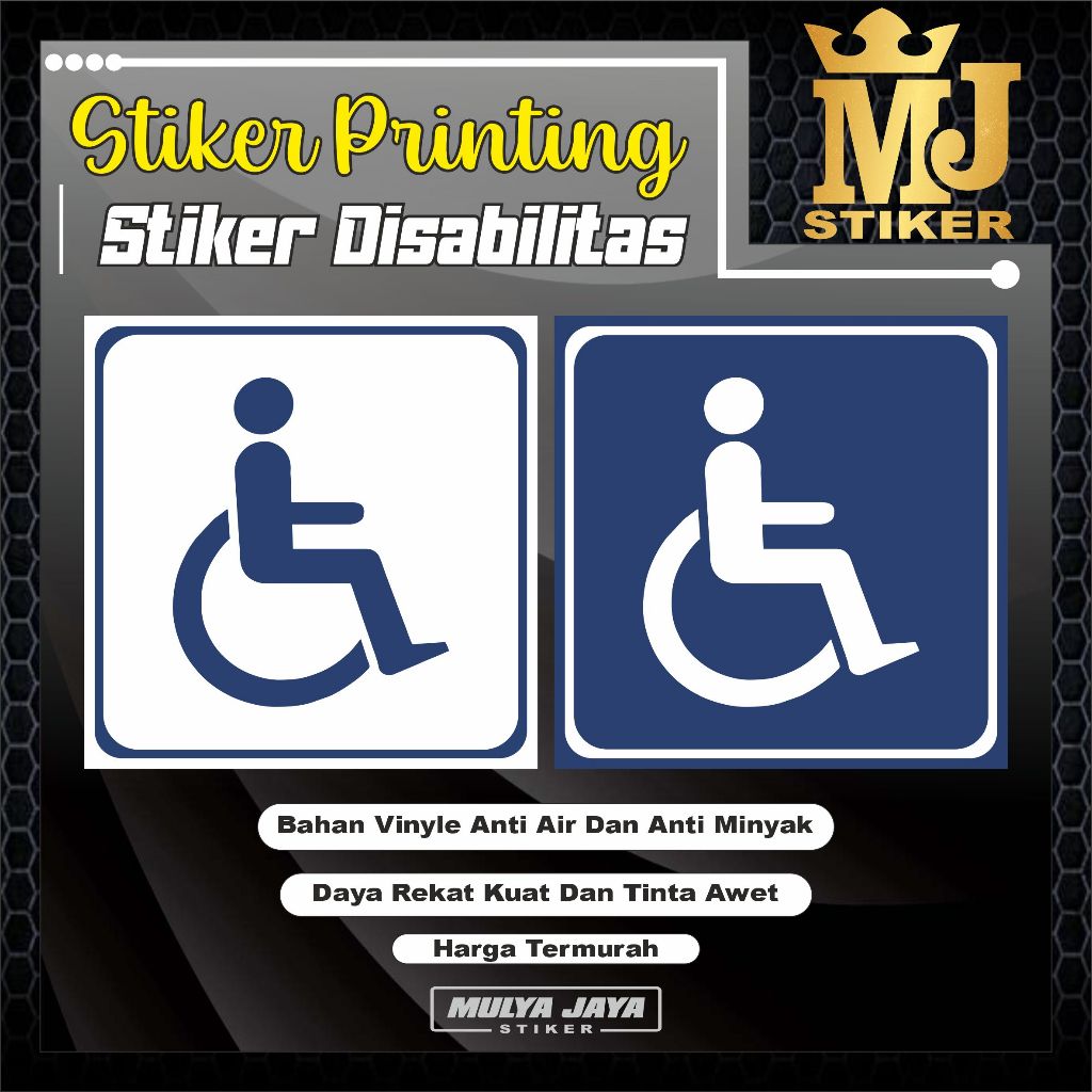 

PROMO Mulya Jaya Stiker Logo Disabilitas / Stiker Disabilitas / Stiker Orang Berkebutuhan Khusus