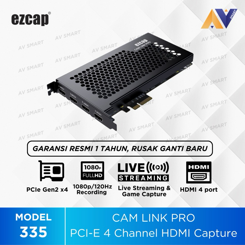 Ezcap335 CAM LINK PRO PCI Express 4 Port HDMI Capture 4K Ezcap 335