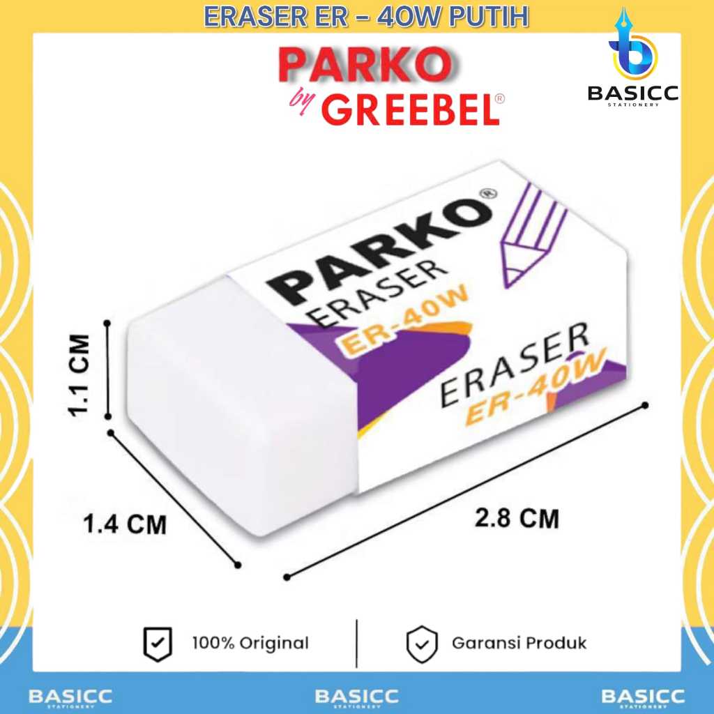

Parko Penghapus Eraser ER 40W S Putih | @ 1 Pcs