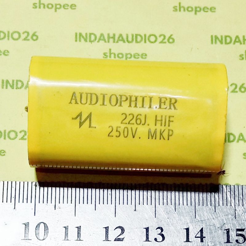 AUDIOPHILER 226J 250V 45mm 226 250v kuning 22uf 250 v 22uf MKP  capasitor kapasitor  capacitor 226j 