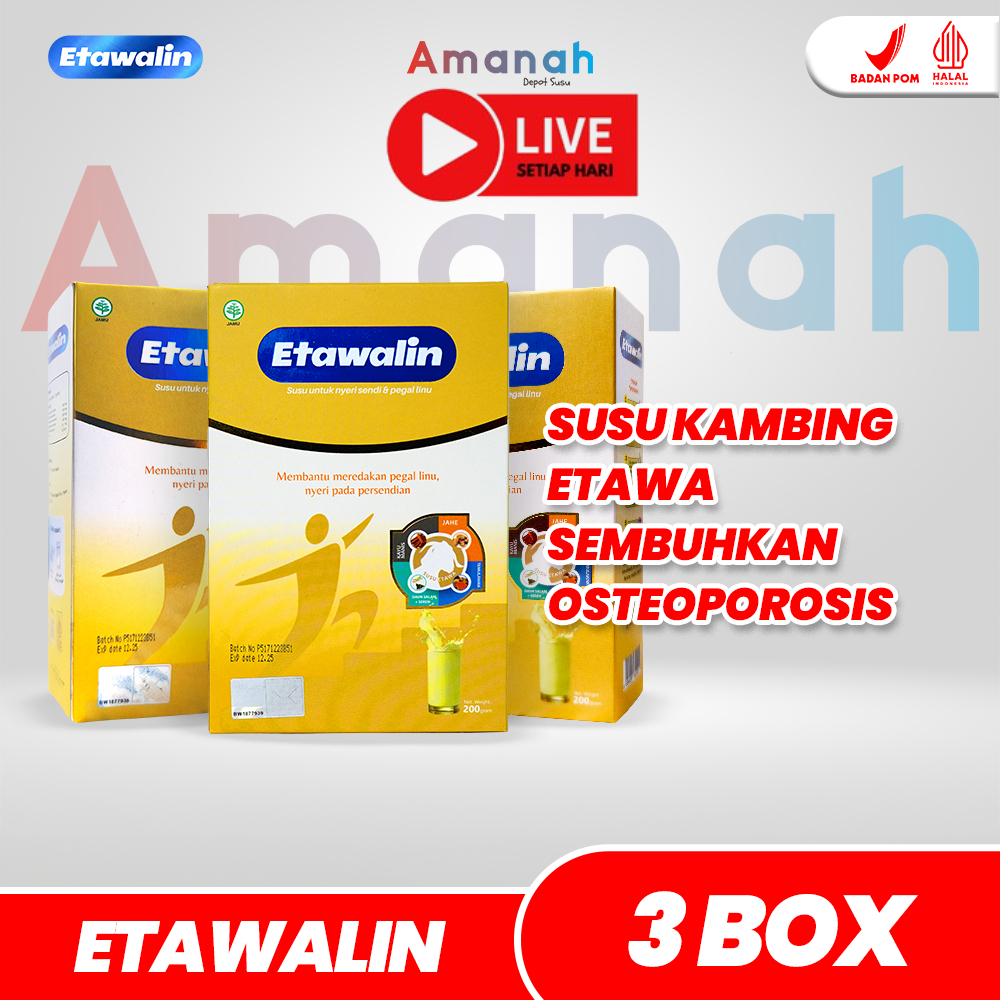 

Etawalin Paket 3 Box Susu Kambing Solusi Permasalahan Sendi dan Tulang Original Asli