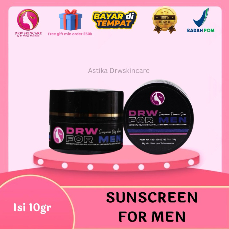 Drw Skincare Sunscreen For men Kulit normal dan Berminyak