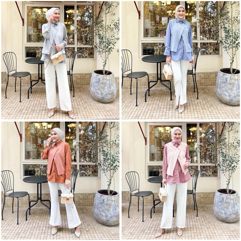 VERA 2in1 VEST DAN BLOUSE