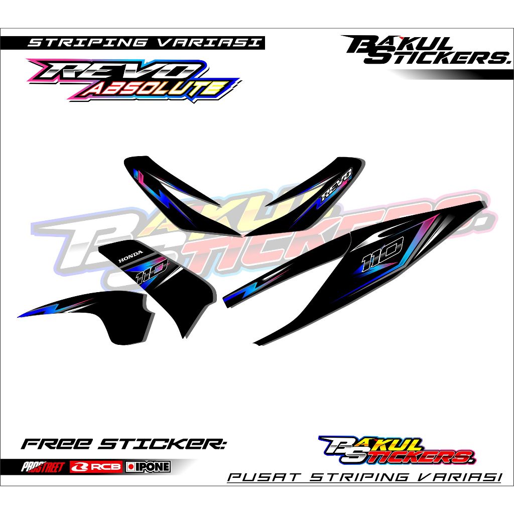 STRIPING VARIASI HONDA REVO ABSOLUTE / STICKER LIST VARIASI MOTOR HONDA REVO ABSOLUTE