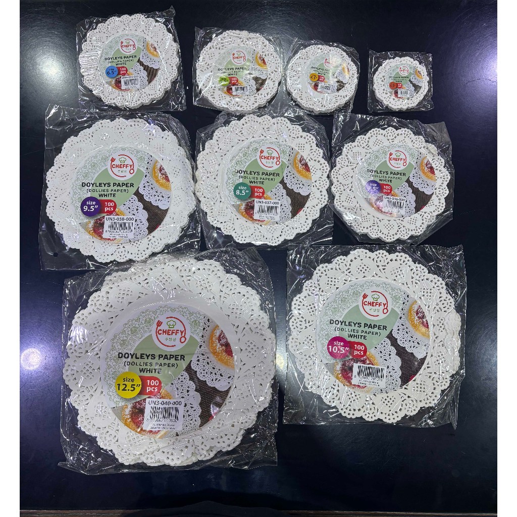 Doilies Doiles Paper Round White Kertas Renda Alas Kue Roti Kertas Doilies Doyleys kertas dolis