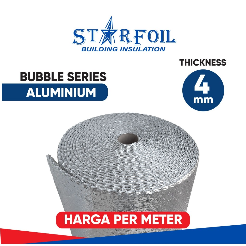 Aluminium Foil Atap Bubble 4mm Double Per-Meter