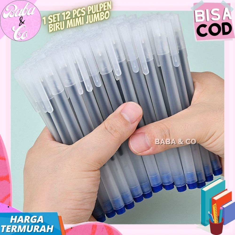 

PULPEN BIRU MIMI JUMBO 1 SET 12pcs PEN MIMI BIRU JUMBO TINTA GEL BIRU PULPEN BIRU MURAH GROSIR