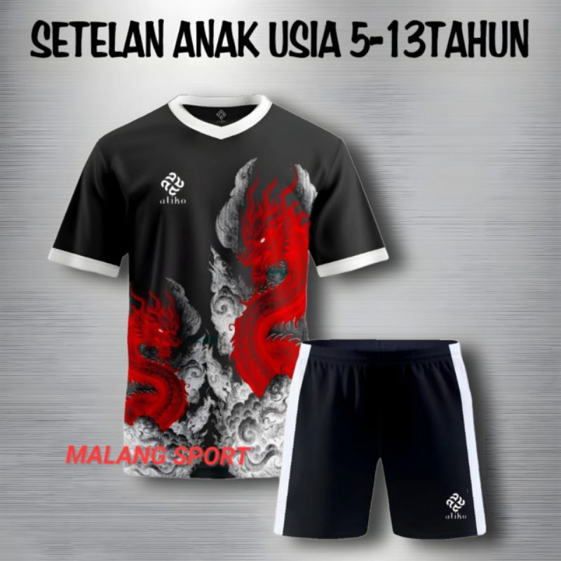 Terbaru stelan jersy bola anak baju bola futsal Voli SSB junior putra putri seet baju celana