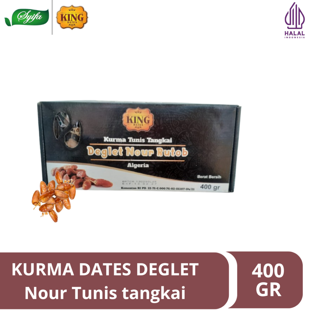 

KURMA TUNIS TANGKAI DEGLET NOUR RUTOB KING DATES ORIGINAL 400GR|KURMA TUNIS LEGIT MANIS KENYAL ASLI