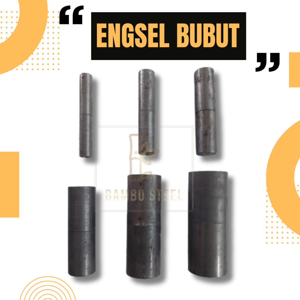 (SATU SET) Engsel Bubut Besi/Engsel Pagar Besi/Engsel Pintu Pagar
