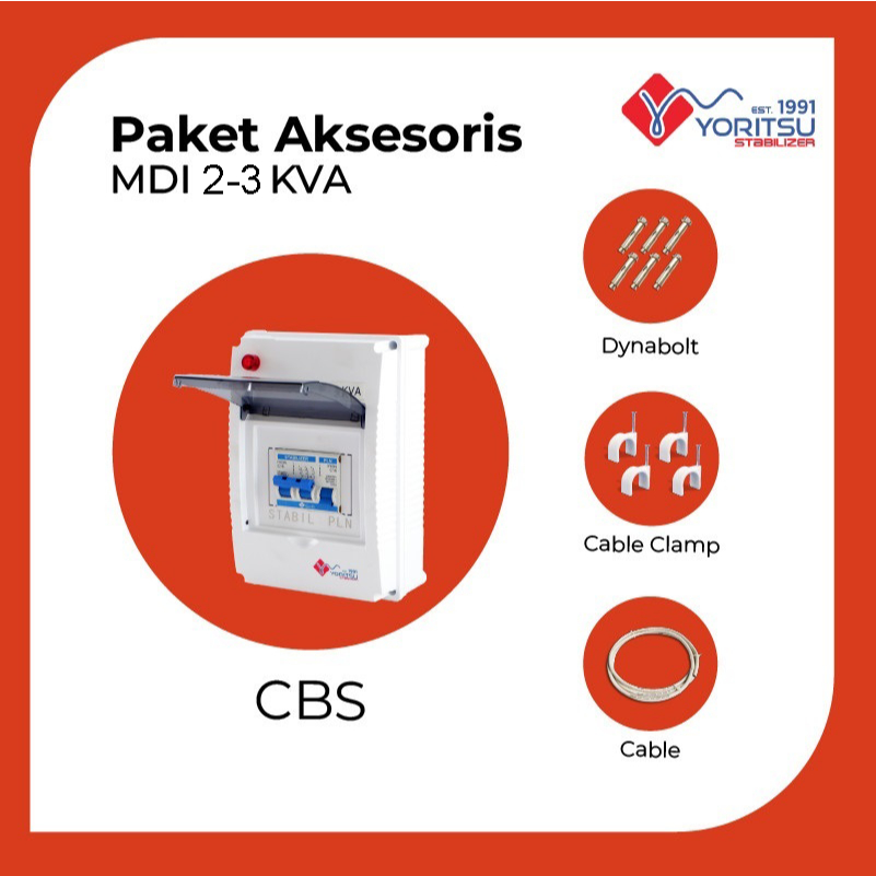 Voltage Stabilizer Listrik Stavolt Yoritsu PAKET AKSESORIS 2-3KVA MDi