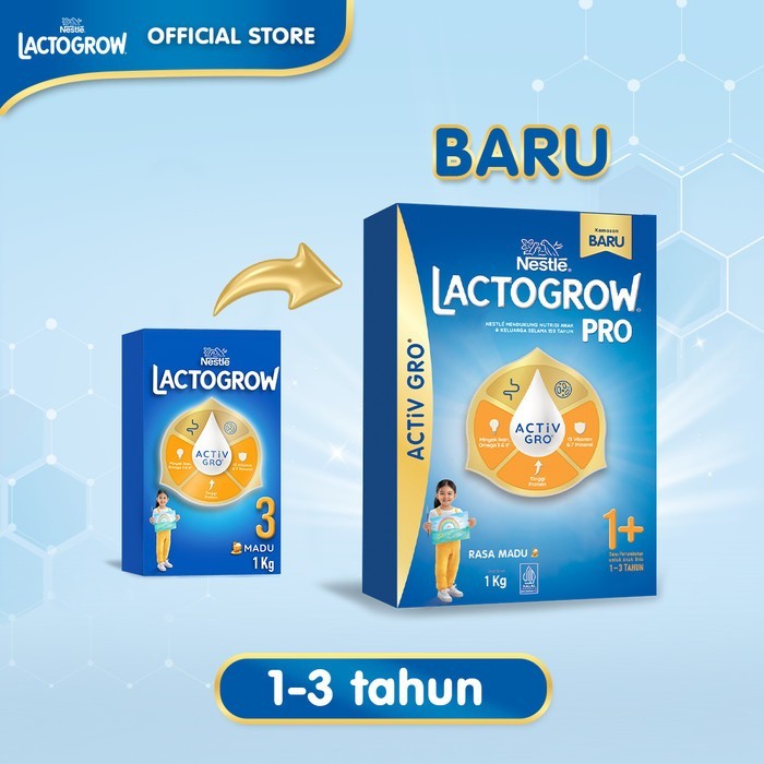 LACTOGROW 1+ MADU 1Kg [1-3 Tahun]