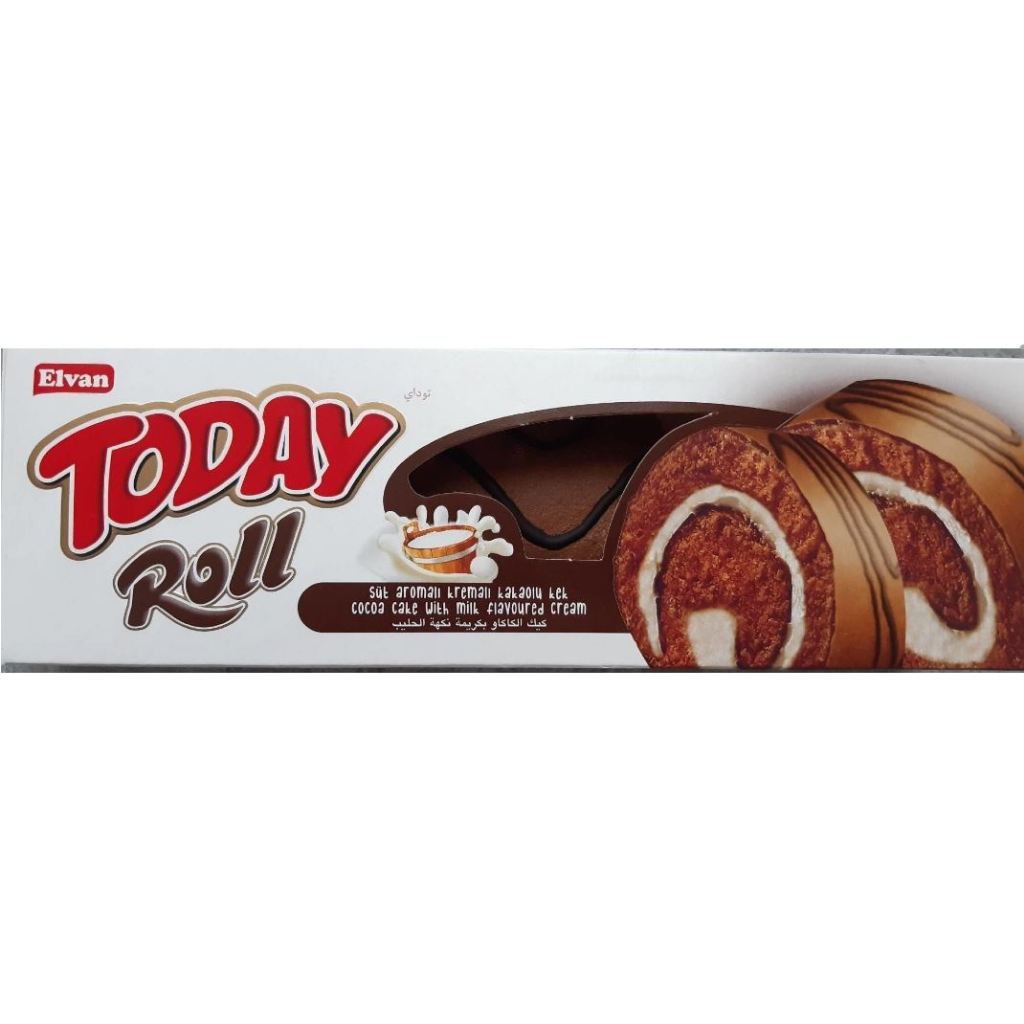 

S003 - Elvan Today Roll Cake Cocoa 270gr | Bolu Gulung Rasa Coklat
