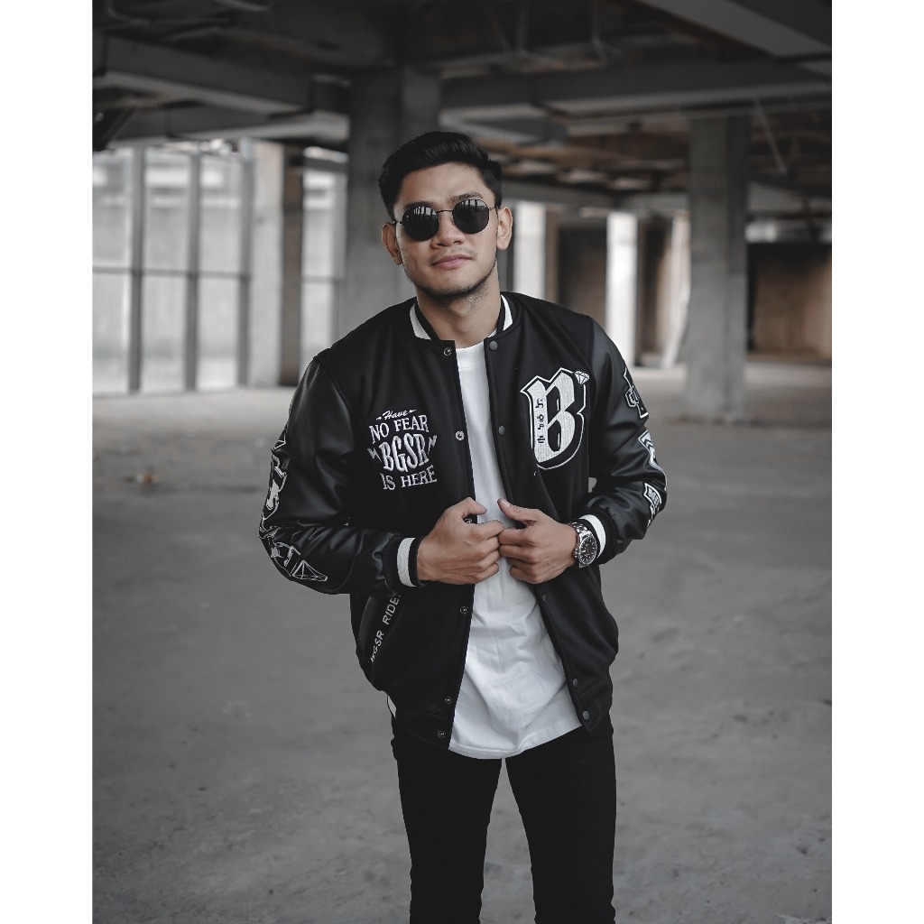 MONTEIGHT Jaket Varsity Baseball Pria Wanita - Varsity Jacket Vintage Baseball Oversize Jumbo Origin