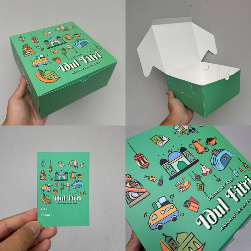 

Dus uk. 22x22x10 cm Idul Fitri eid lebaran lapis surabaya legit dll + Tag (Harga untuk 5 pcs dus)