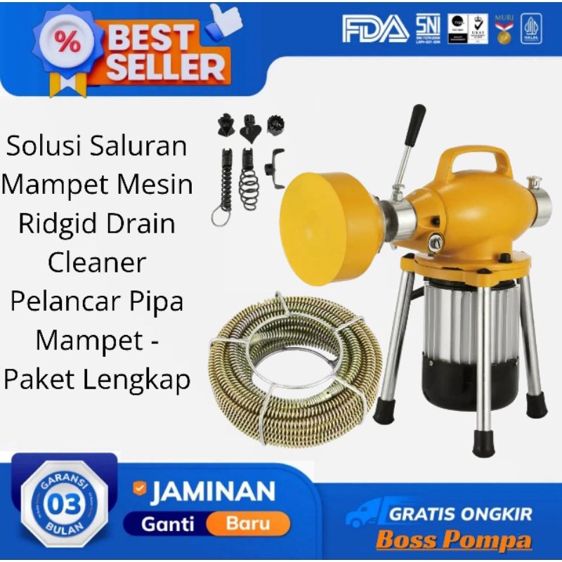 Solusi Saluran Mampet Mesin Bor Ridgid Drain Cleaner Pembersih