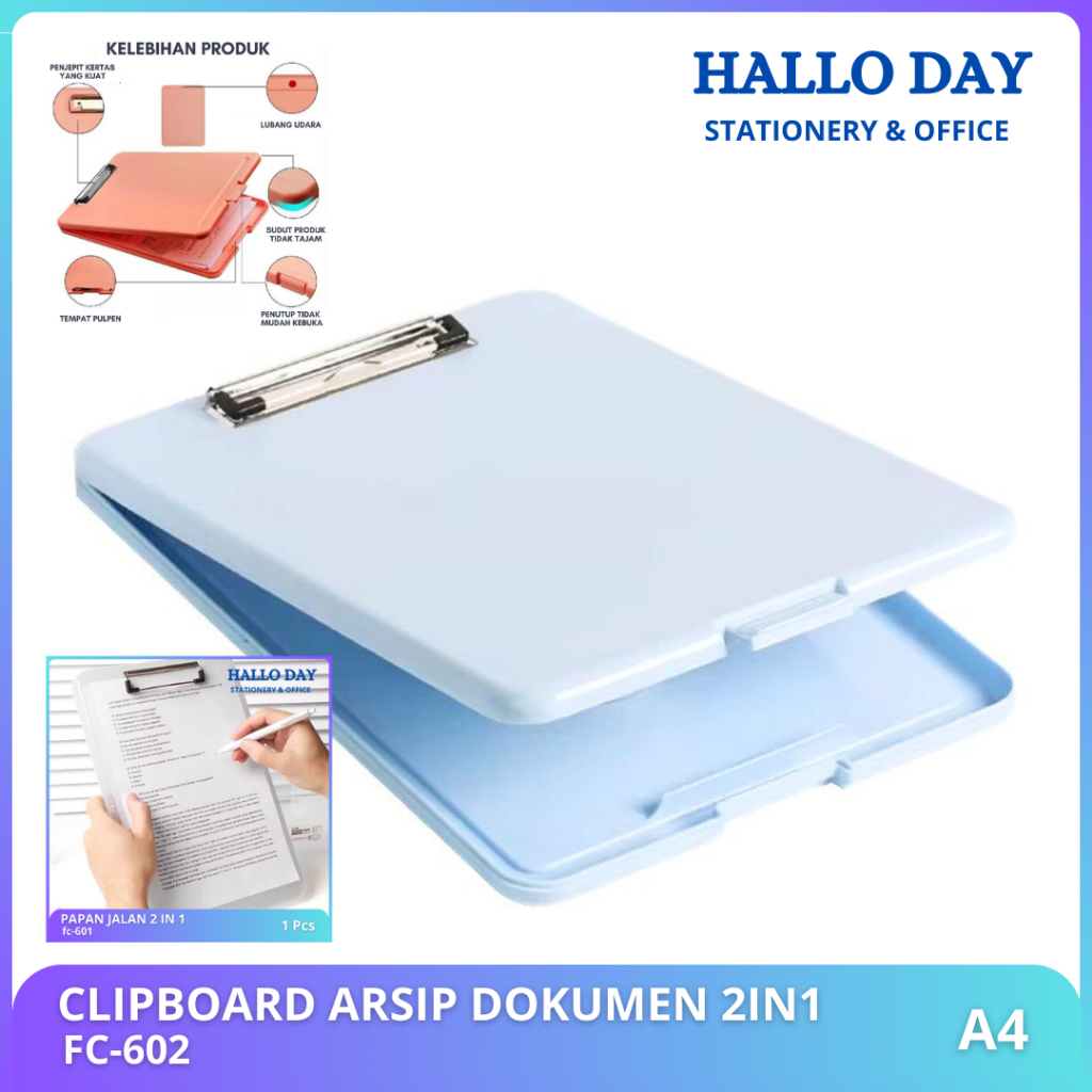 

HD Clipboard Arsip Dokumen 2in1 + Papan Jalan/Document Keeper/Map Dokument