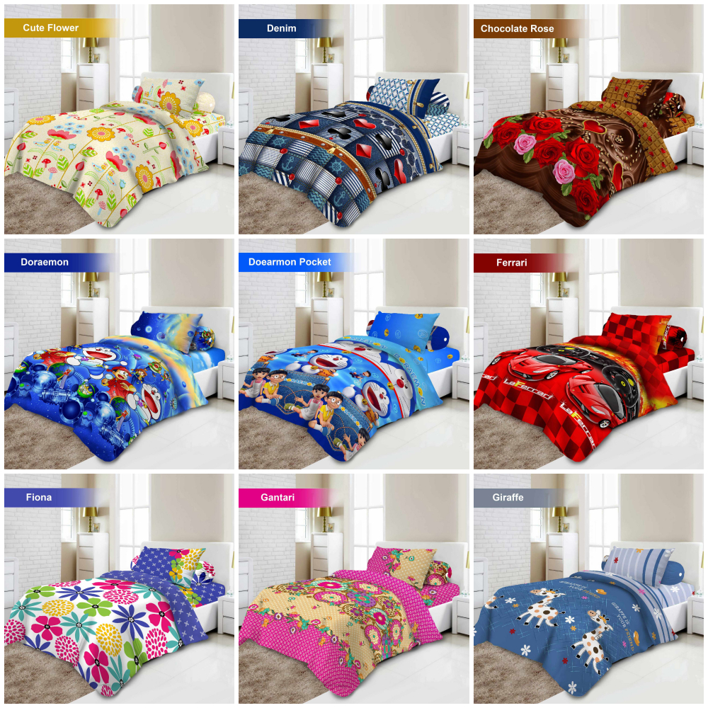 Vito - Bed Cover SET SPREI FITTED Single (120x200) SUPER Terlaris pilihan