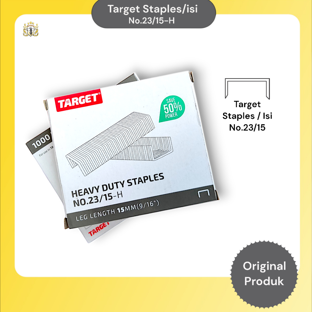 

Isi Stapler Target NO. 23 / 15-H Isi 1000 pcs Serbaguna
