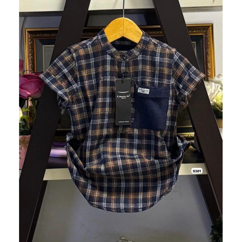 BEST SELLER KURTA ANAK LAKI-LAKI FLANEL/PLANEL KOTAK-KOTAK LENGAN PENDEK PREMIUM QUALITY TERBARU BY 