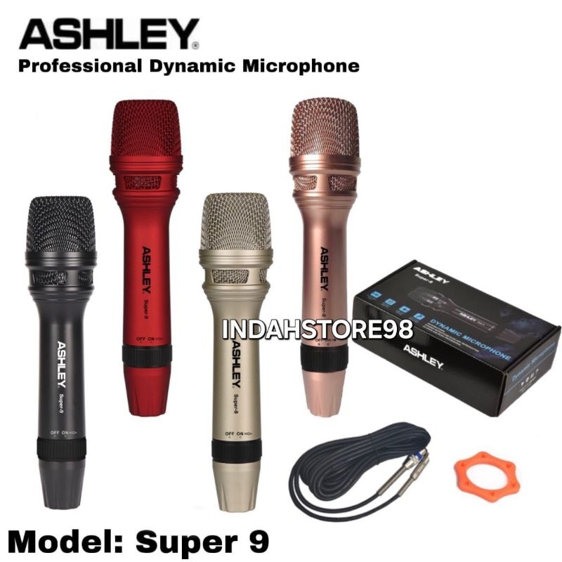 Mic Kabel Ashley Super 9 Original Mikrofon Cable i200 / Mic Ashley Super9